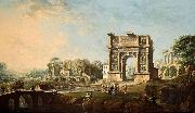 Antonio Joli The Arch of Trajan at Benevento oil on canvas painting by Antonio Joli. oil on canvas